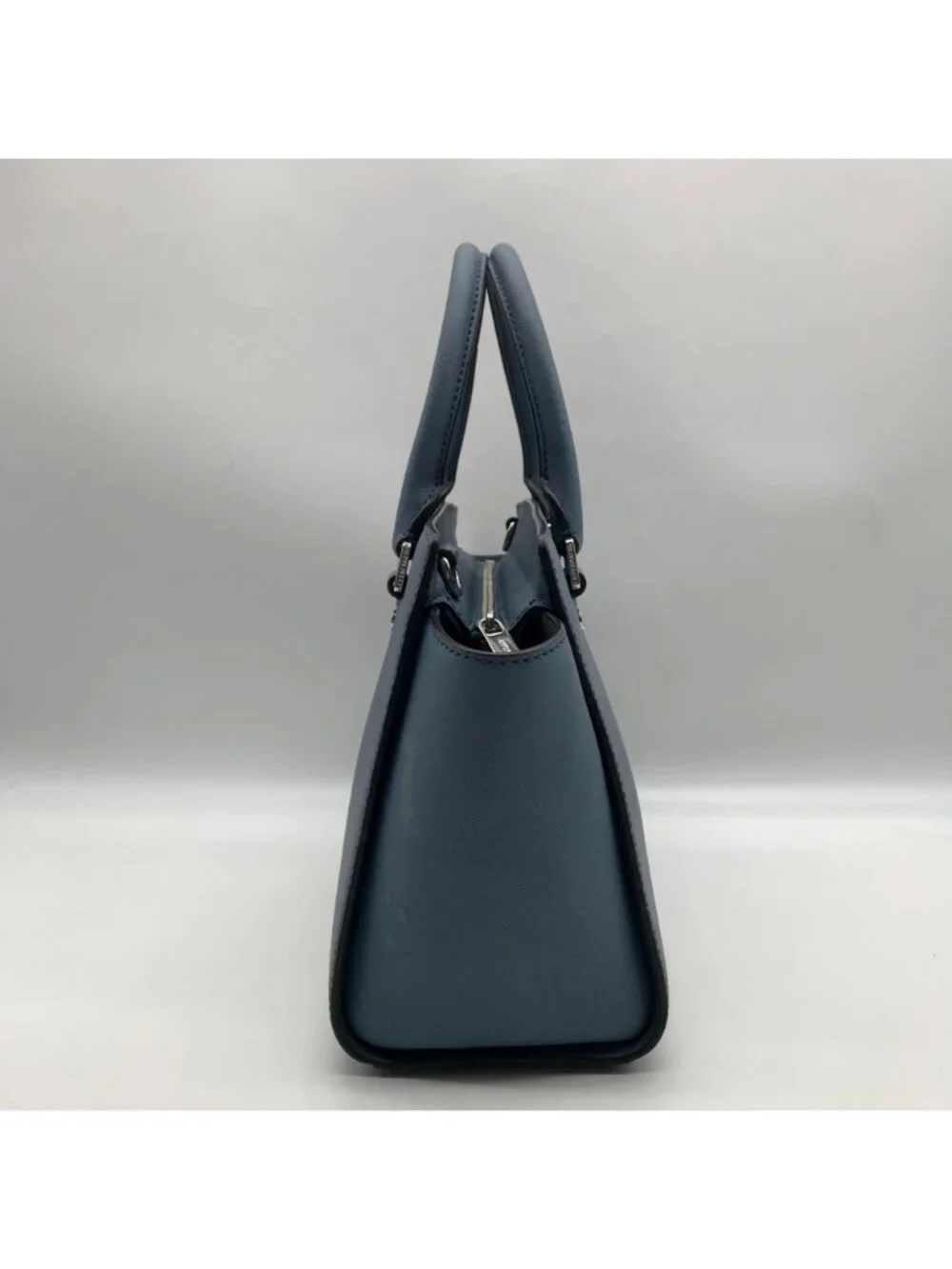 Michael Kors Blue Saffiano Leather Selma Satchel